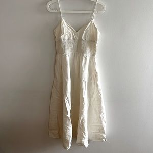Zara linen spaghetti strap summer dress